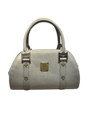 MCM Small Gray Boston Bag